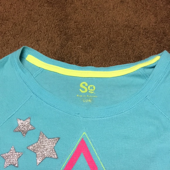 top size 14 girls Shine like a Star long sleeve shirt - Picture 4 of 6